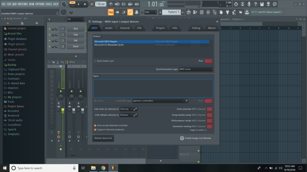 fl studio settings window