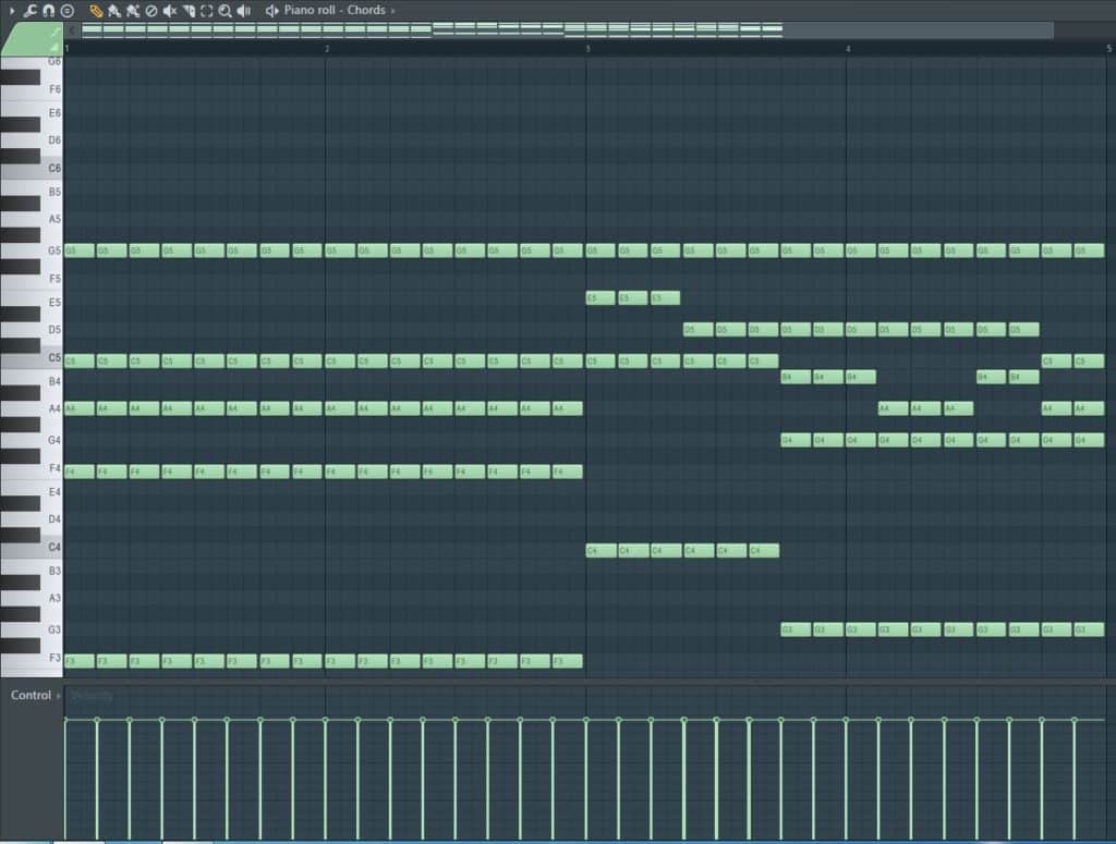 midi notes - fl studio 