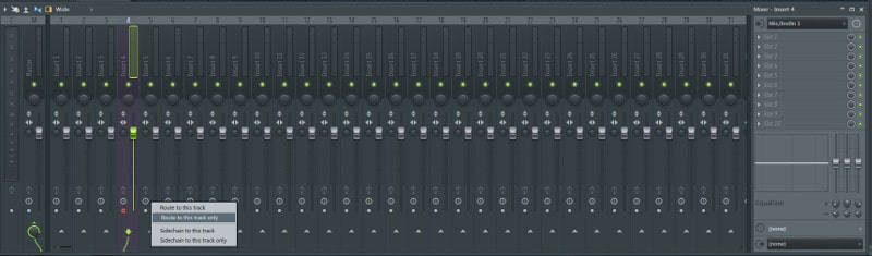 fl studio mixer routing