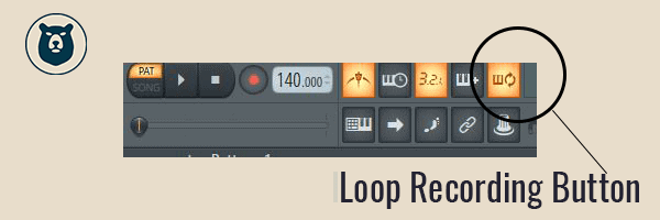 fl studio loop recording button