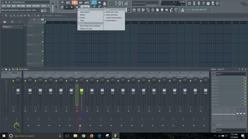 fl studio recording audio only option