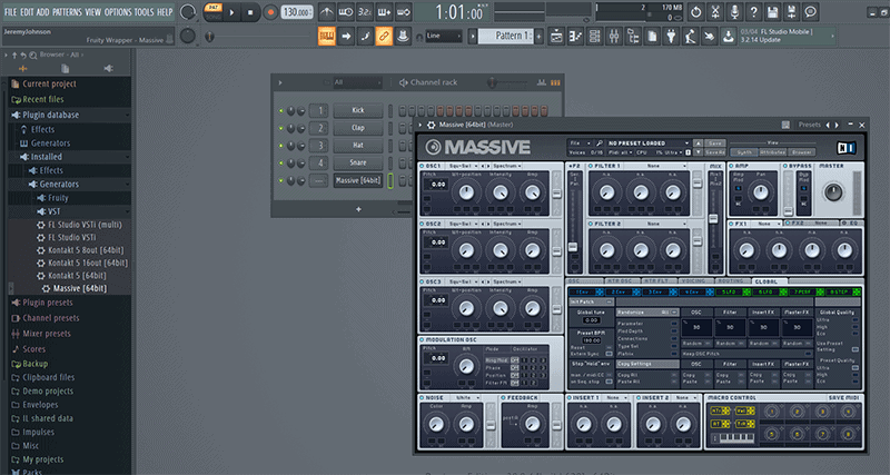 load massive channel rack fl studio