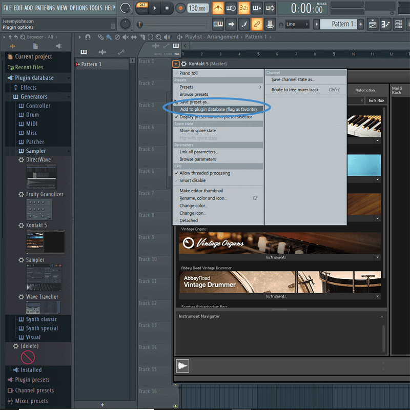 fl studio kontakt add to favorite